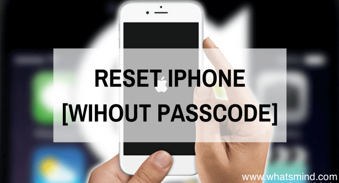 How to factory reset iPhone without password?