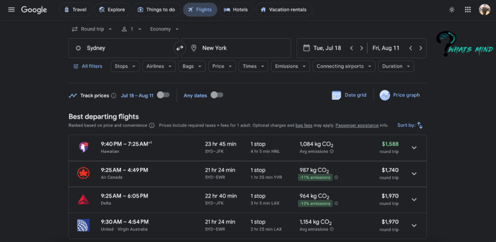 How to book a cheap flight from Google Flights | Whatsmind.com