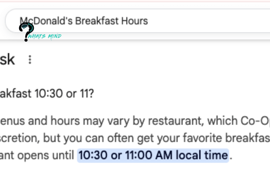 When do McDonalds Breakfast Hours Open and Close with Menus