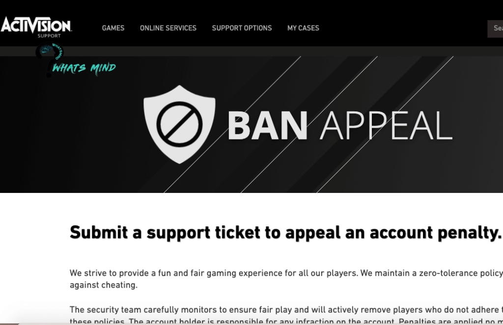 Step to Step Guide to Submit an Activision Ban Appeal