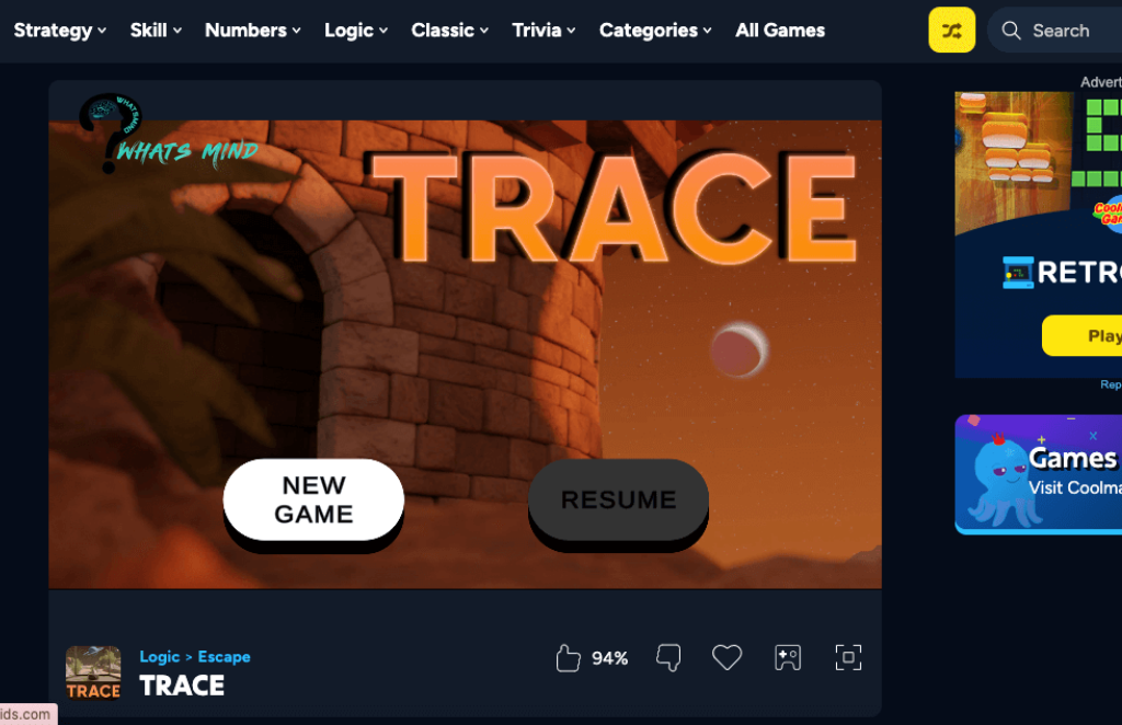 Trace Cool Math Games: Understanding, Play Method, Tips, Trace Escape Room Game