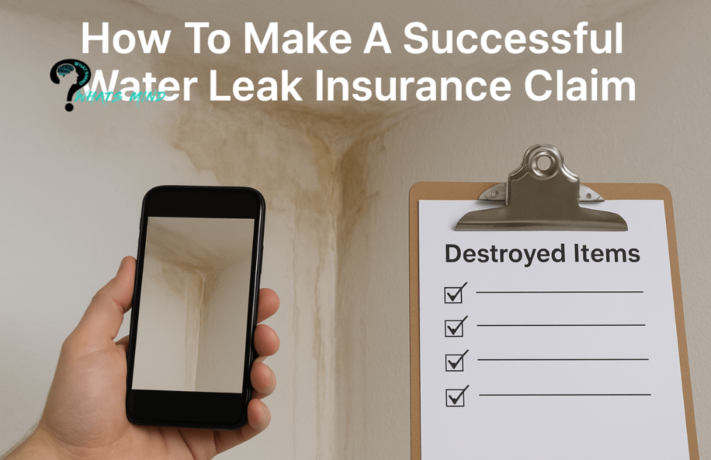 How To Make A Successful Water Leak Insurance Claim: An In-depth Guide