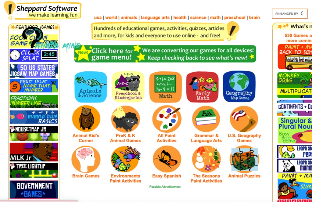 Sheppard Software: Make Learning Fun Loving