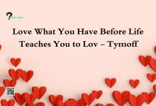 Love What You Have Before Life Teaches You to Lov - Tymoff